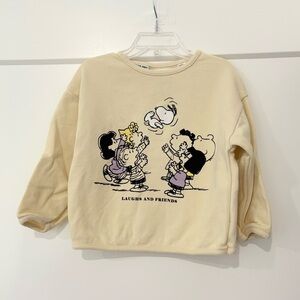 ZARA Peanuts Laughs and Friends Crewneck Sweatshirt